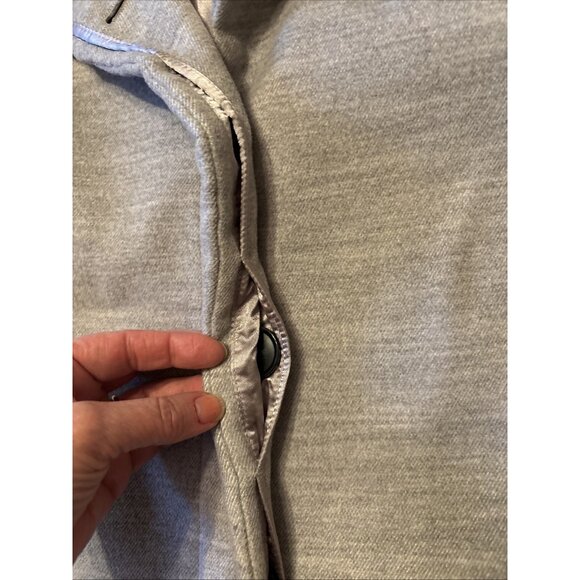 Lands End Heavy Gray Lined Size 12 Pea Coat Hidden Buttons - Picture 4 of 8